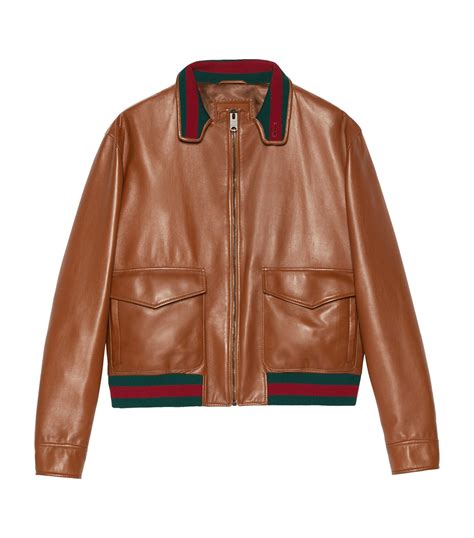 gucci leather jacket 2014|Gucci bomber jacket men's.